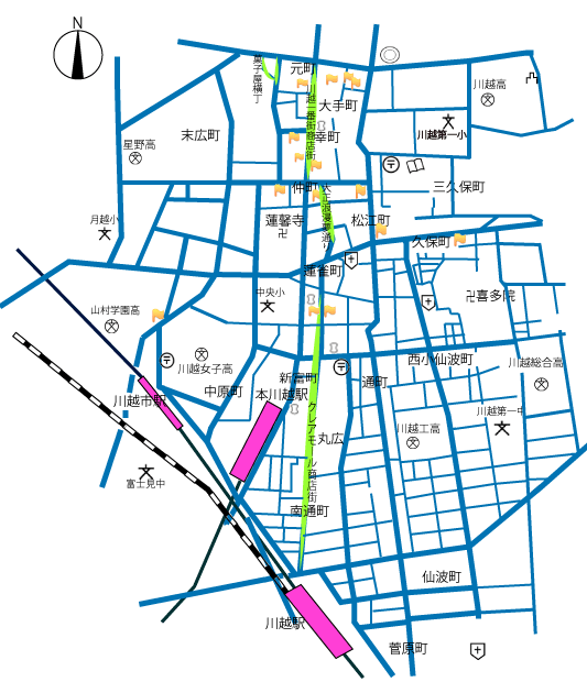 川越の地図